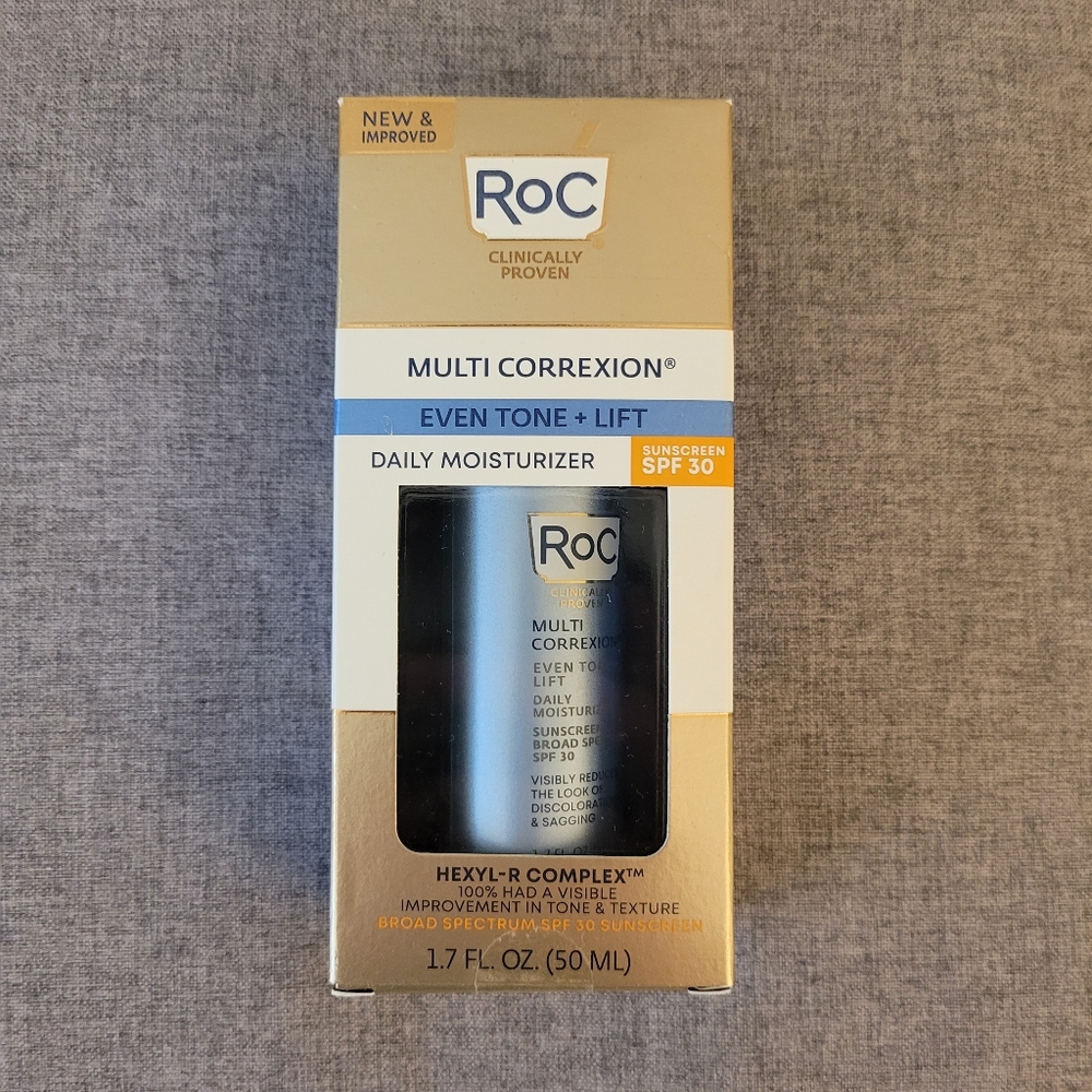 Roc multi corexion even tone and lift daily moisturizer, has spf